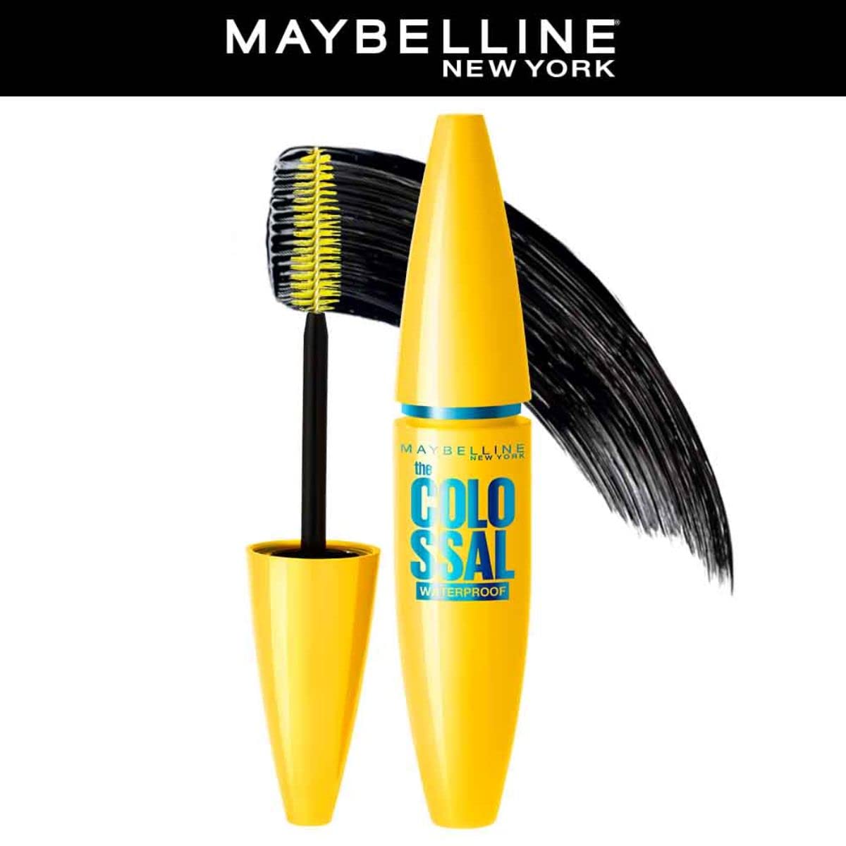 Maybelline Volume Express Colossal Mascara A Prueba de Agua, color Negro