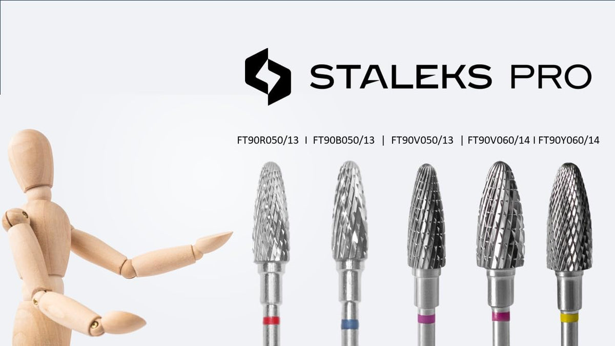 NashlyNails- Brocas de carburo para uñas STALEKS PRO Expert de 5 mm, pieza de trabajo de 13 mm, herramientas para uñas para manicura rusa