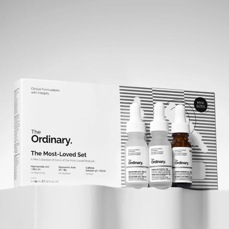 THE ORDINARY The Most-Loved Set! Mini Sizes 3x15ml- Niacinamide 10% + Zinc 1% + Hyaluronic Acid 2% + B5+ Caffeine Solution 5% + EGCG