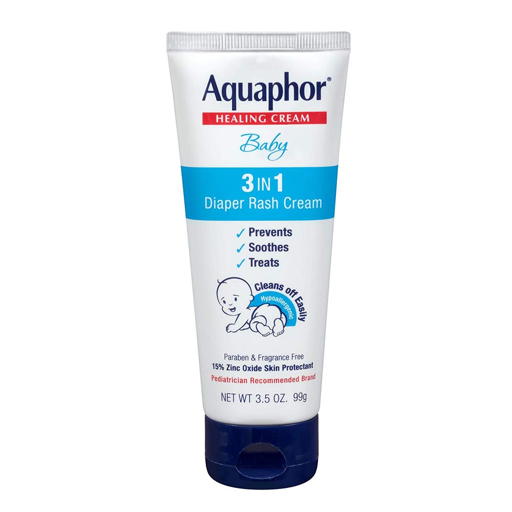 Aquaphor Baby Healing Cream 3 In 1 Diaper Rash 3.5 Ounce (100ml) (2 Pack)