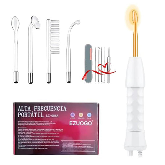 Aparato de Radiofrecuencia Facial Portátil Alta Frecuencia Luz Naranja para Estiramiento de Piel y Eliminación de Acné