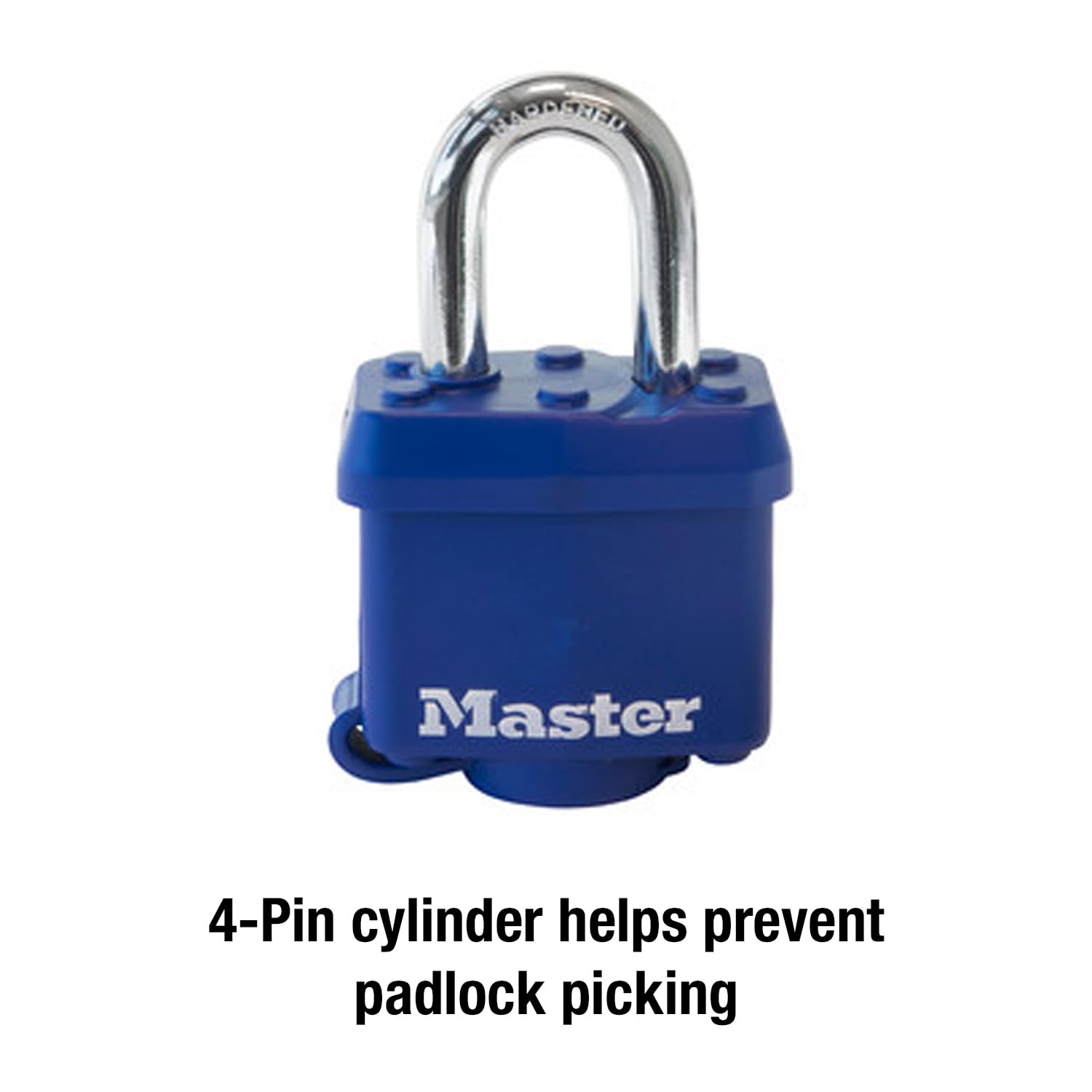 Candado Laminado Master Lock Azul con Cubierta para Intemperie