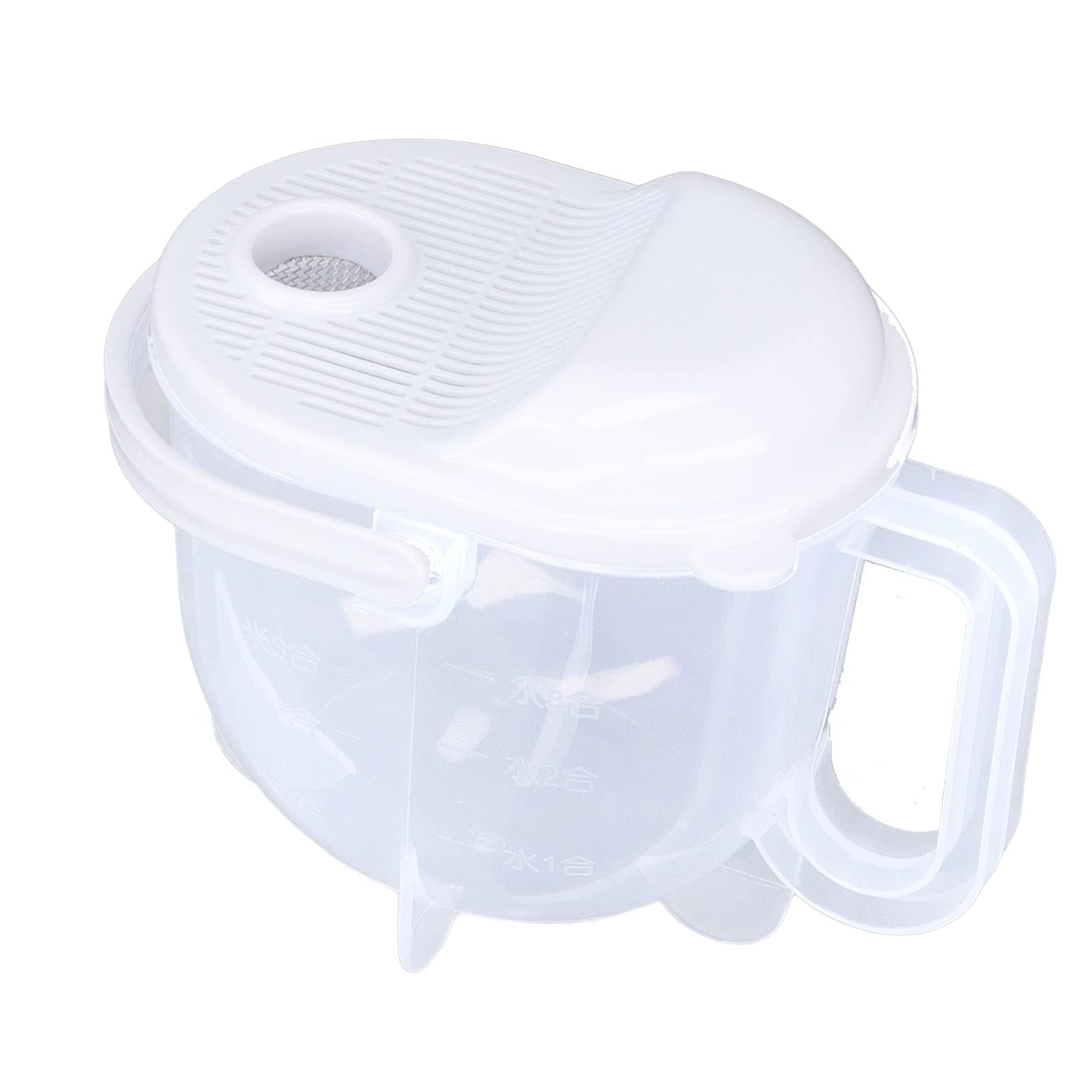 FUWE Lavadora de arroz, colador Fino de Escala Transparente Tazón de Lavado de arroz de Alimentos de Grano pequeño
