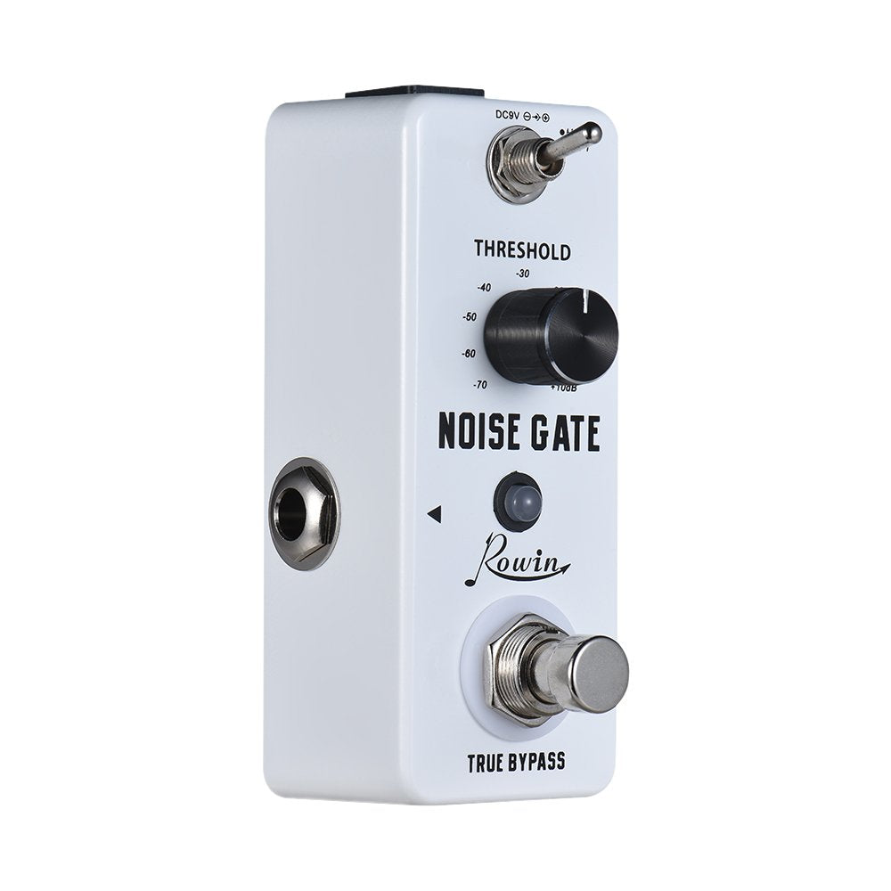 Genérico Pedal de Efectos de Guitarra con reducción de Ruido Noise Gate, 2 Modos, Carcasa de aleación de Aluminio, Bypass Real