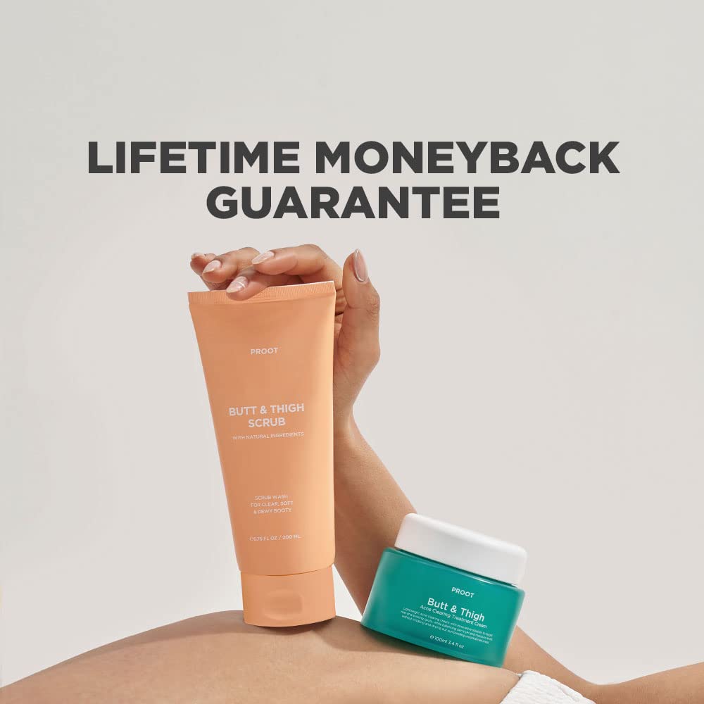 Lavado exfoliante de glúteos y muslos | Exfoliante para glúteos para acné, celulitis, cabello encarnado, bikini y bulto de maquinilla de afeitar | Exfoliante calmante y calmante para pieles sensibles y propensas al acné | Formulado con extracto de romero,