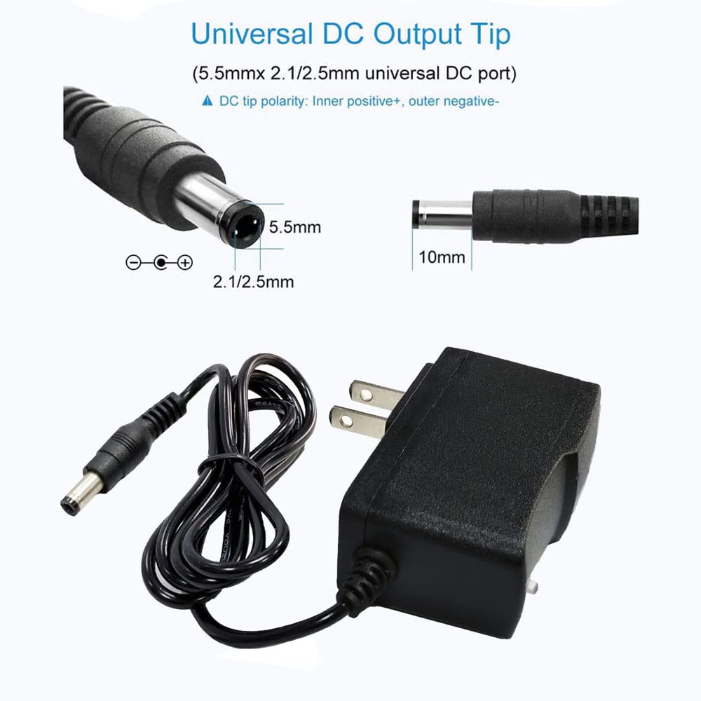 Adaptador de Fuente de Alimentación DC 6V 2A Compatible con Enchufe de EE. UU.