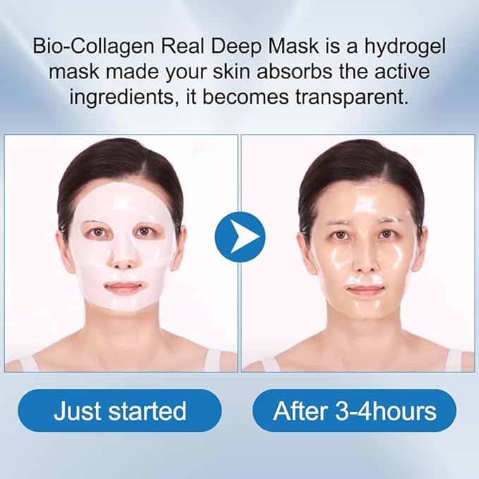 Mascarilla de Colágeno Bio - Minimiza Poros y Mejora Elasticidad - Pack de 4/8/12 Unidades - Reafirmación Facial - Mujeres y Adolescentes