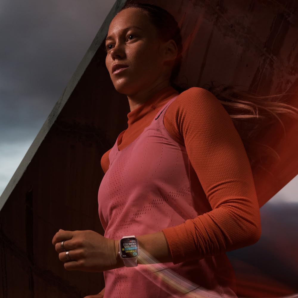 Reloj Inteligente Apple Watch Series 9 Plata Acero Inoxidable Correa Azul Tormenta Reacondicionado
