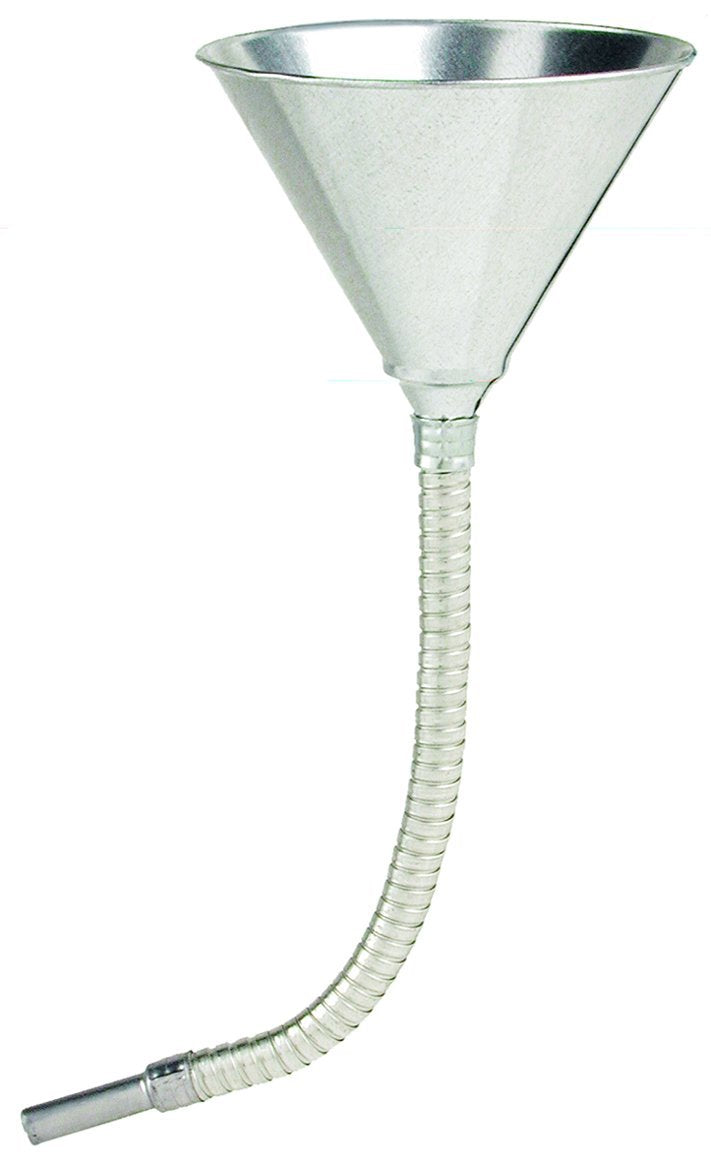 Embudo de Utilidad Plews LubriMatic Plata con Extensión Flexible de 12 Pulgadas 1 Cuarto de Galón