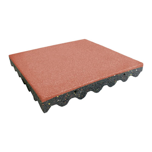 Baldosas entrelazadas Rubber-Cal Terra cota para Parque Infantil