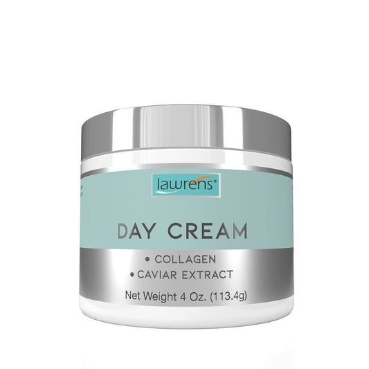 Lawrens Crema de día con colágeno y extracto de Caviar por Lawrens Cosmetics – Humectante – Protector UV – Hidrata la Piel – 4oz