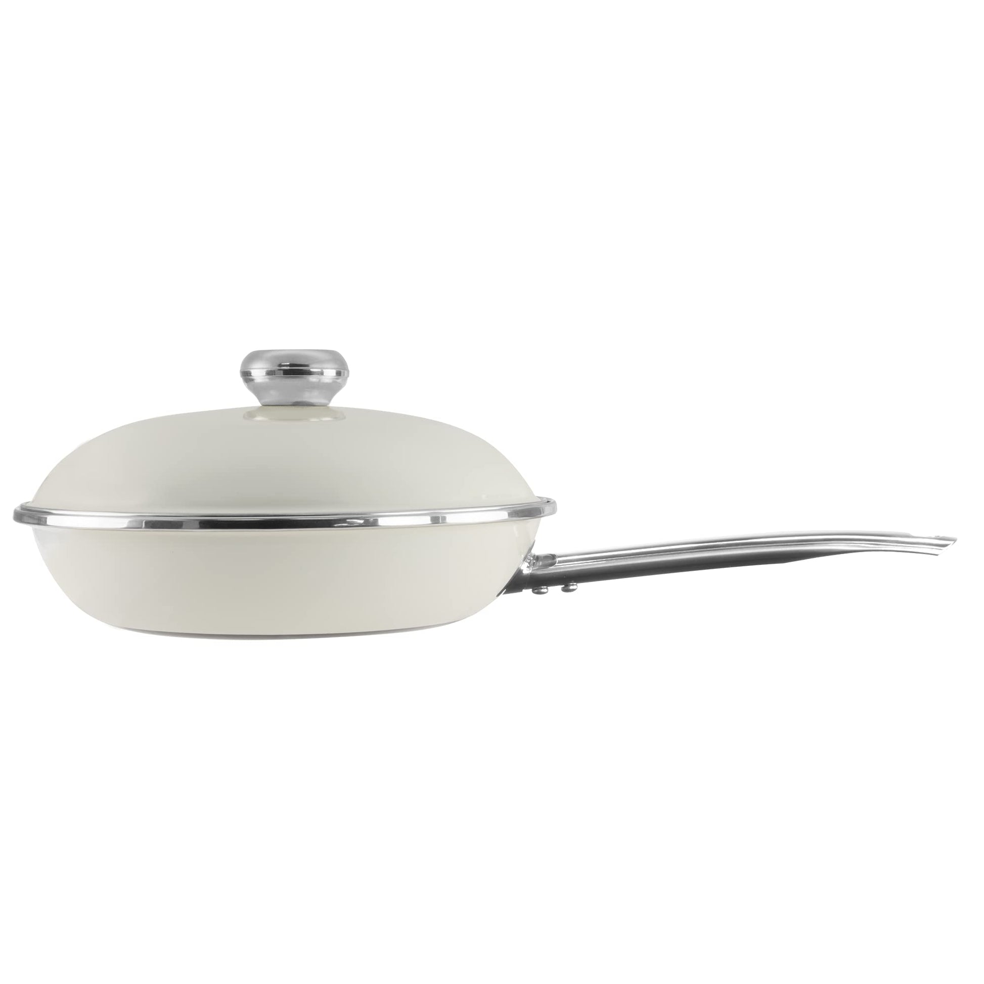 Sartén Vita Blanco de Acero Vitrificado con Antiadherente 24 cm