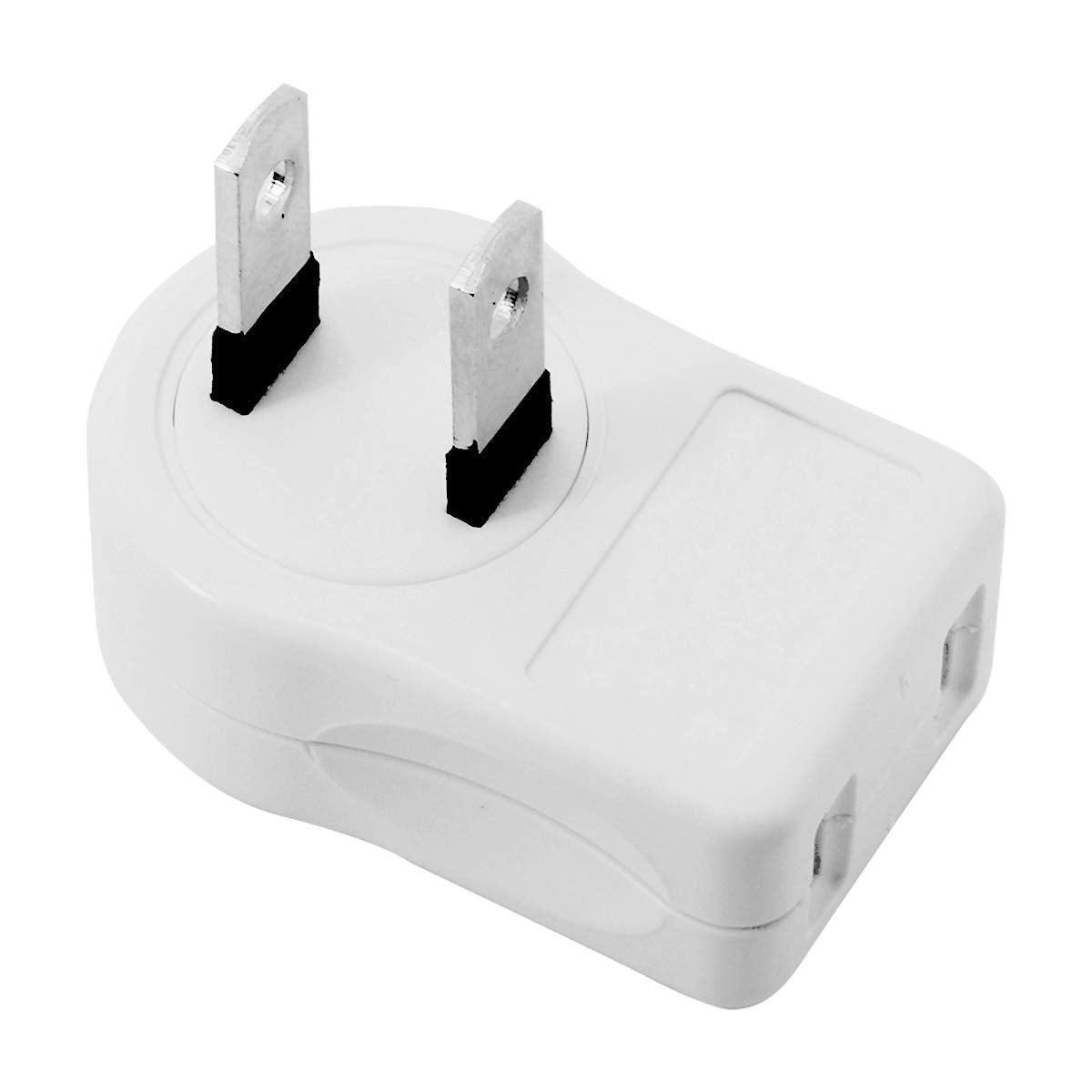 Adaptador de Corriente ChenYang Negro Compacto con Extensor de Enchufe NEMA 1-15P a NEMA 1-15R 90 Grados de 15A