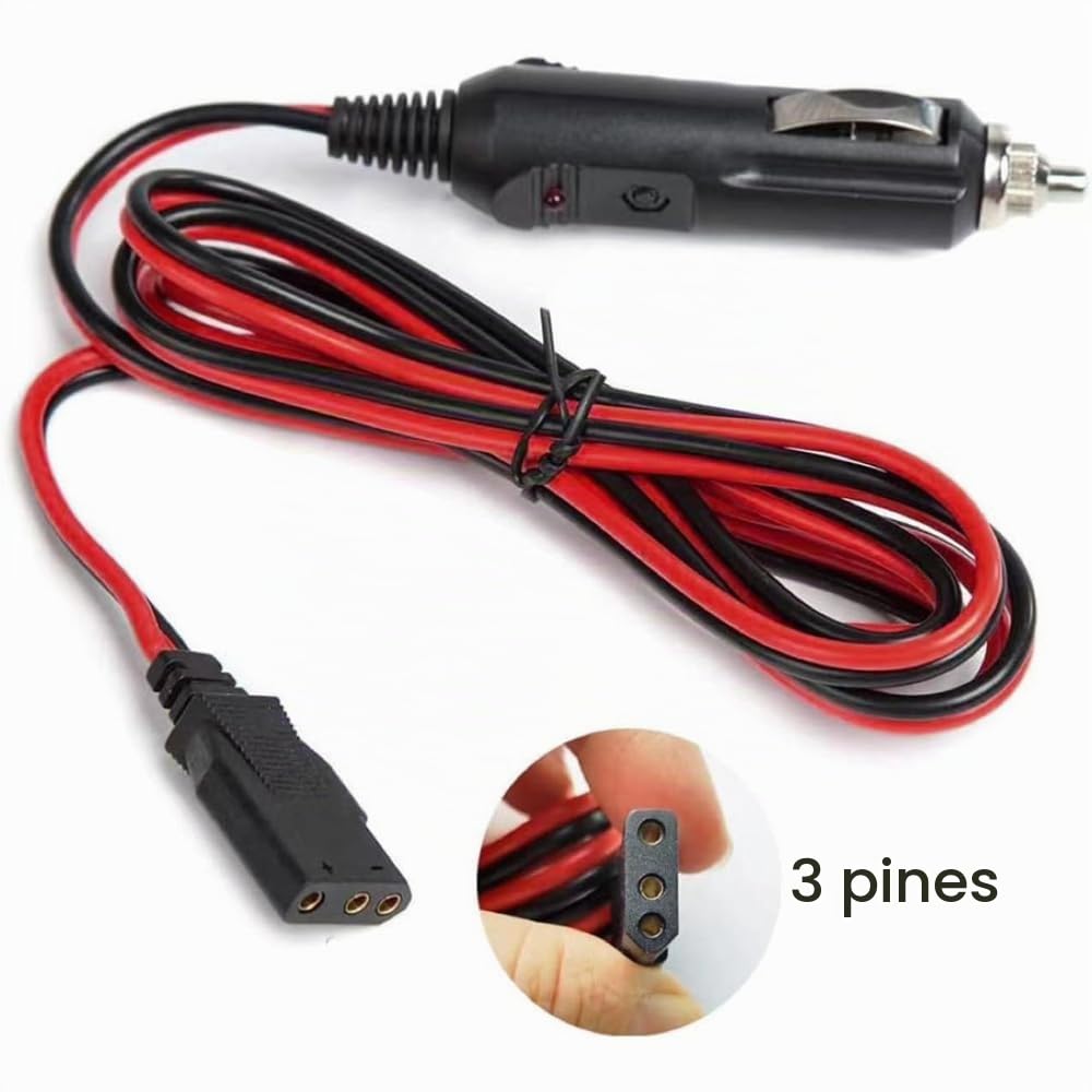 Cable de Alimentación Cobra Negro Alta Resistencia 16AWG 59 Pulgadas Compatible con Radio CB