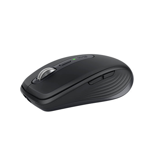 Logitech MX Anywhere 3S Compact Mouse inalámbrico, Desplazamiento Veloz en Todos Lados, dpi 8K, silencioso, Botones programables, USB C, Bluetooth, Windows PC, Linux, Chrome, Mac - Negro