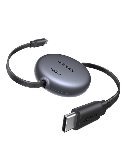 Cable USB C Retráctil UGREEN Negro 100W Carga Rápida PD3.0 PPS
