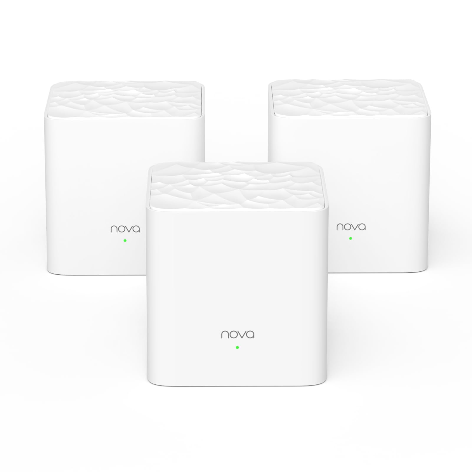 Tenda Nova WiFi Mesh System MW3 - Router WiFi de Malla para Todo el hogar AC1200, hasta 867 Mbps en 5 GHz, Cubre hasta 300 m2, Red de Malla de Doble Banda, Funciona con Alexa, 3-Pack