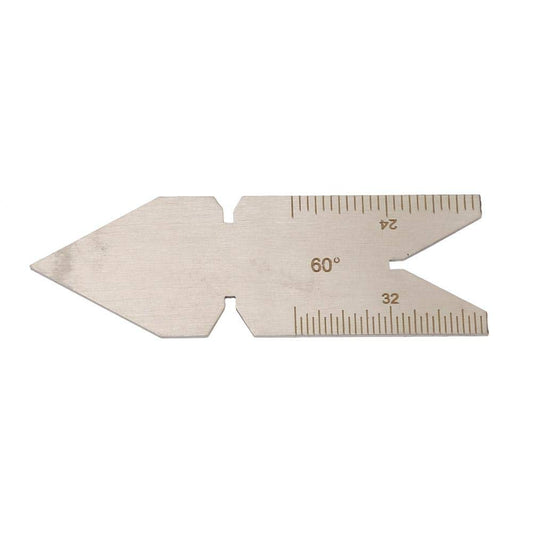 Medidor de espina de pescado de acero inoxidable, herramienta de corte de torno de rosca de acero inoxidable de 1 pieza 1#