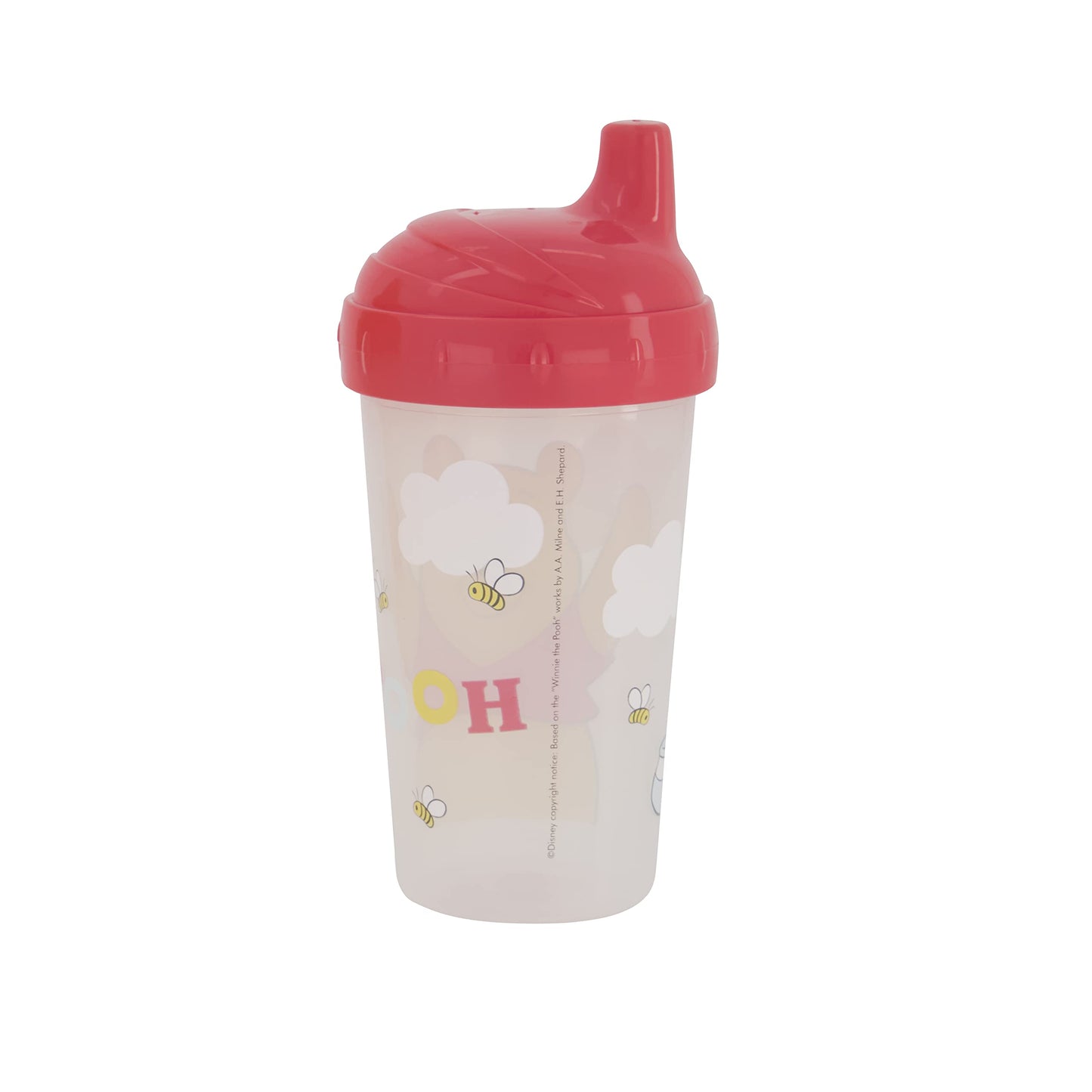 Vasos para beber para niñas/niños | 10 onzas Winnie The Pooh Sippy Cup Pack de dos con popote y tapa, botella de agua de viaje azul duradera a prueba de fugas para niños pequeños