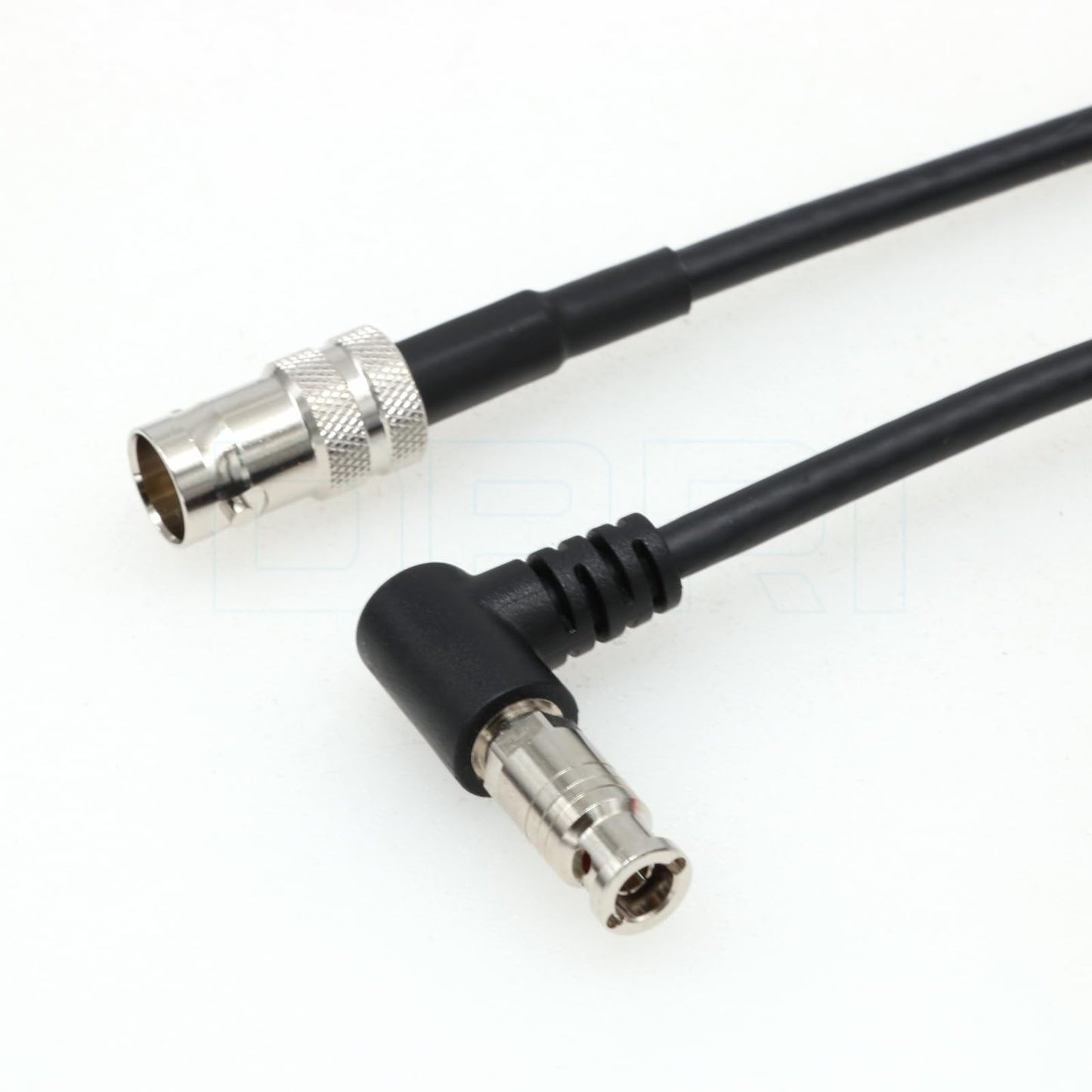 DRRI Cable coaxial BNC hembra a micro-BNC de ángulo recto de alta densidad para dispositivo DekTec
