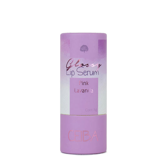 Glossy Lip Serum CEIBA Pink Lavanda con Ácido Hialurónico y Escualeno Vegetal