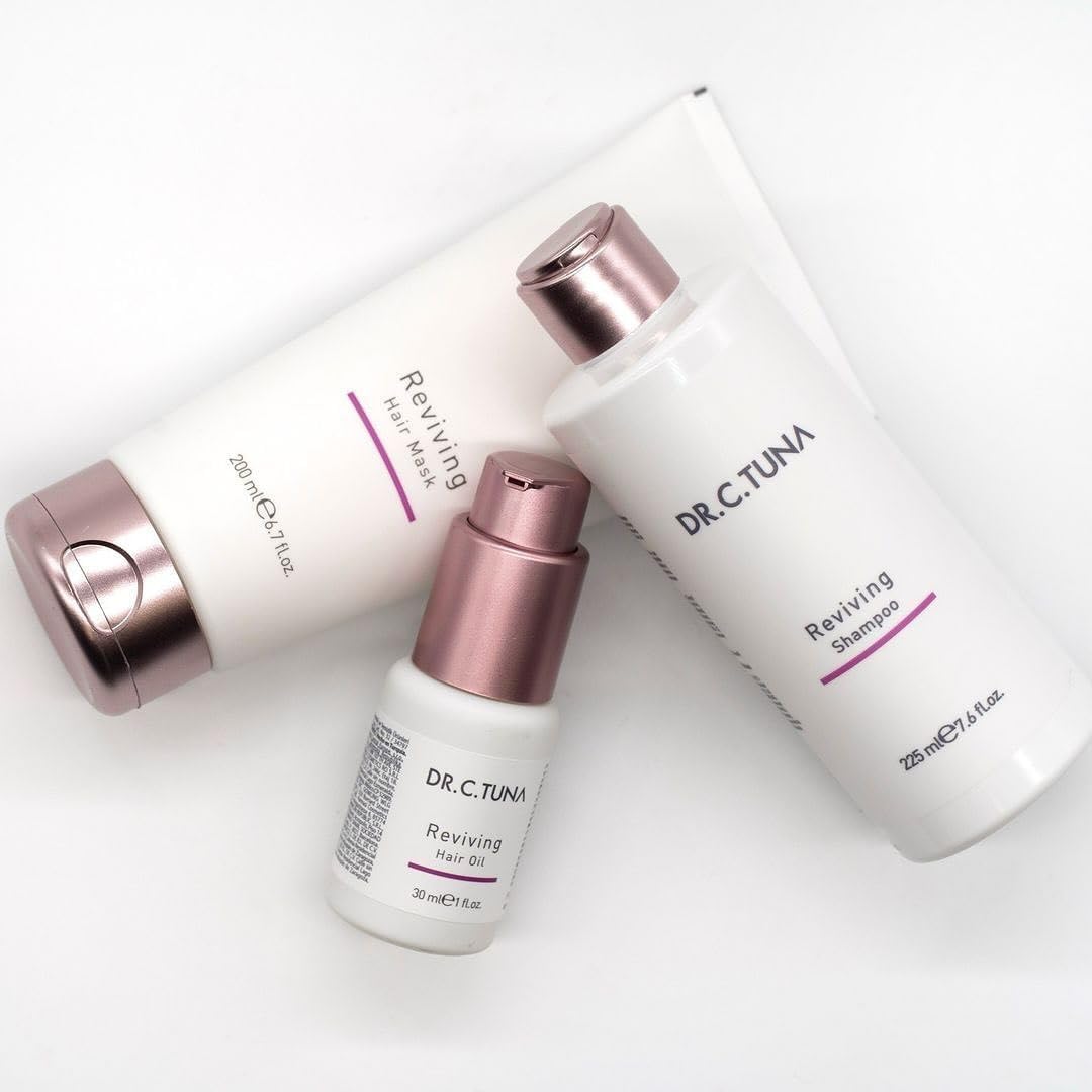 Set Tratamiento Completo Farmasi Dr C Tuna Crecimiento del Cabello Shampoo Mascarilla y Aceite Capilar