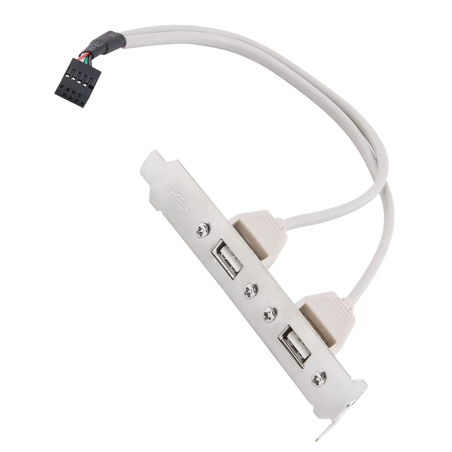 Placa Base Sopepoyie 2 Puertos USB 2.0 Expansión Panel trasero Conector Cable Adaptador