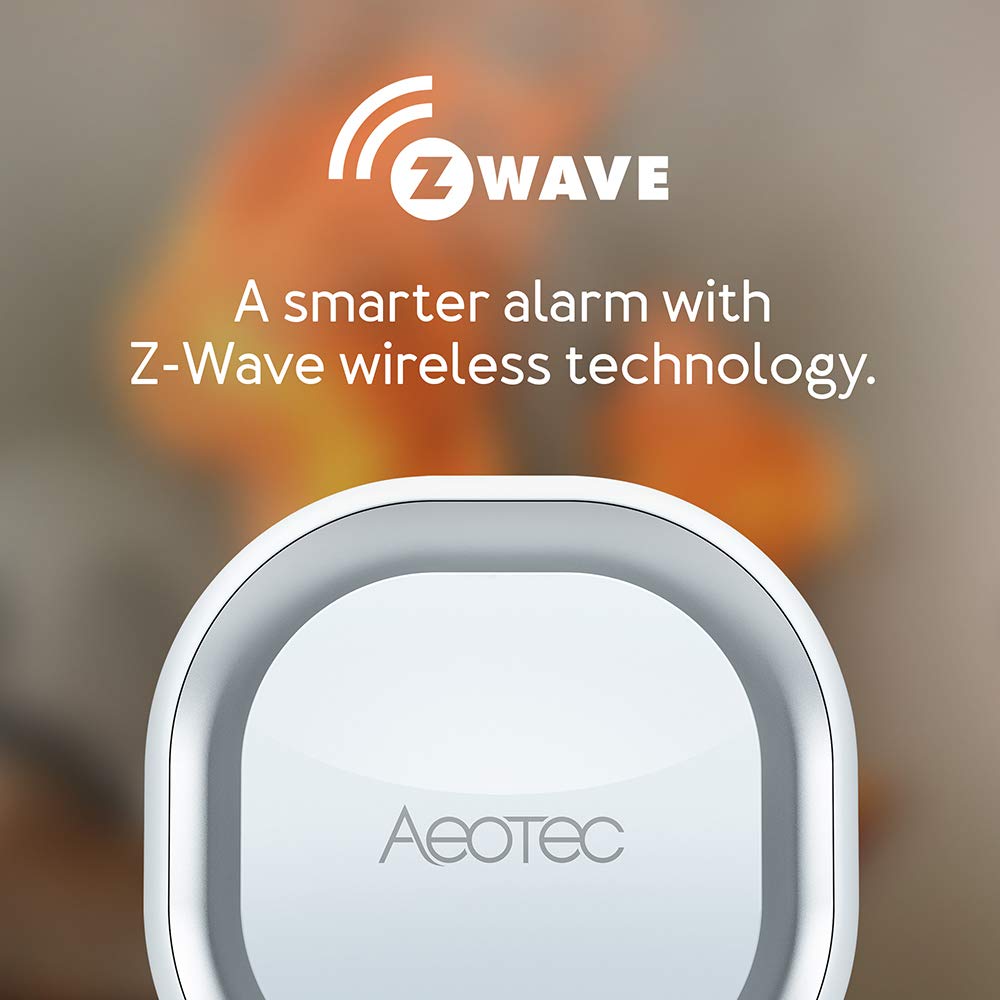 Sirena Aeotec Z-Wave Plus S2 Montada en Pared con Altavoz de Seguridad 110 dB y Batería de Respaldo