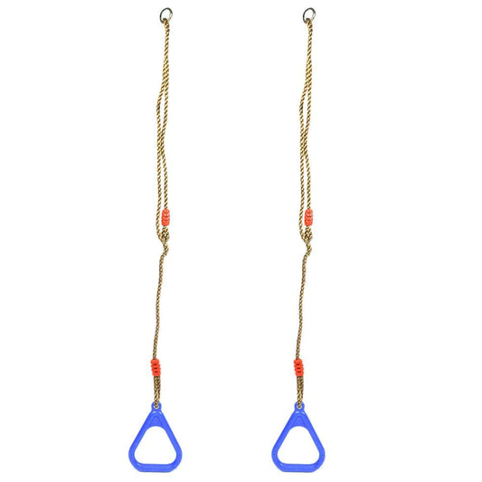 koulate Anillos de Gimnasia móviles para niños, 1 par de plástico Ajustable Columpios de Gimnasio para niños Anillos de Fitness 3 Colores Columpios Opcionales Conjunto de Paquete de Asientos(Azul)
