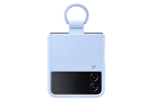 Funda Protectora Samsung Galaxy Z Flip4 Azul Ártico con Anillo y Lazo para Dedos Estilo Atrevido