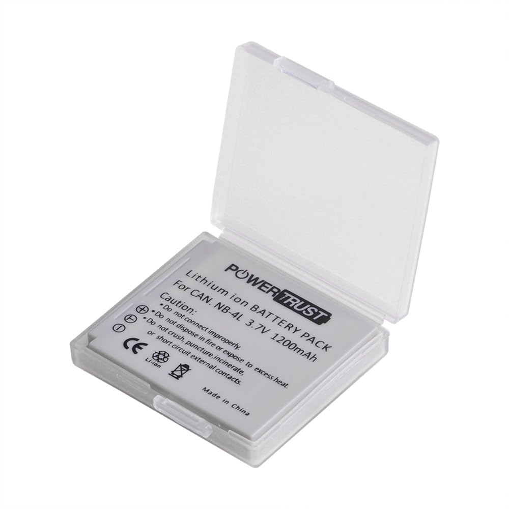Batería PowerTrust para Canon PowerShot 1200 mAh 2 Unidades