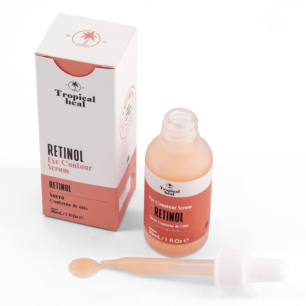 Tropical Heal - Suero Facial Retinolift con 1% Retinol y Ácido Hialurónico - Serum Nocturno Antiedad para Contorno de Ojos y Reducción de Arrugas - 30 ml