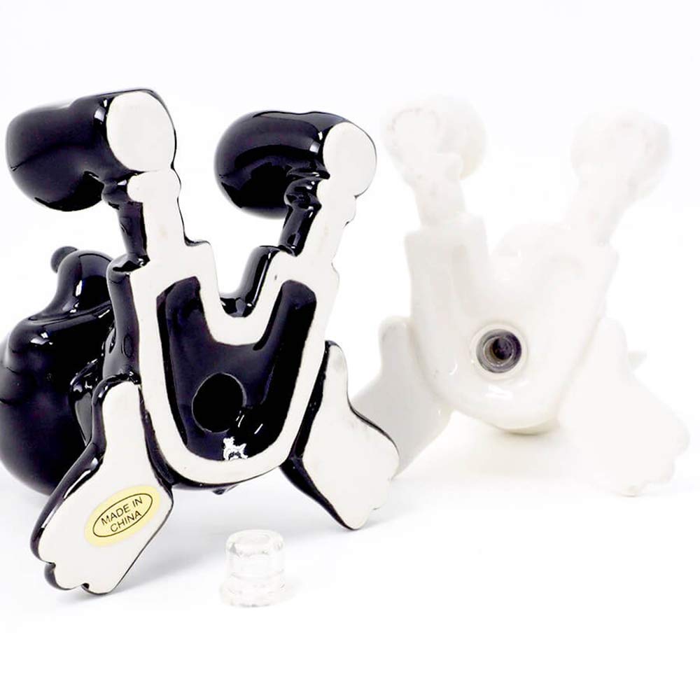 Salero y Pimientero Disney Enesco Mickey Mouse blanco y negro 3.5 Pulgadas