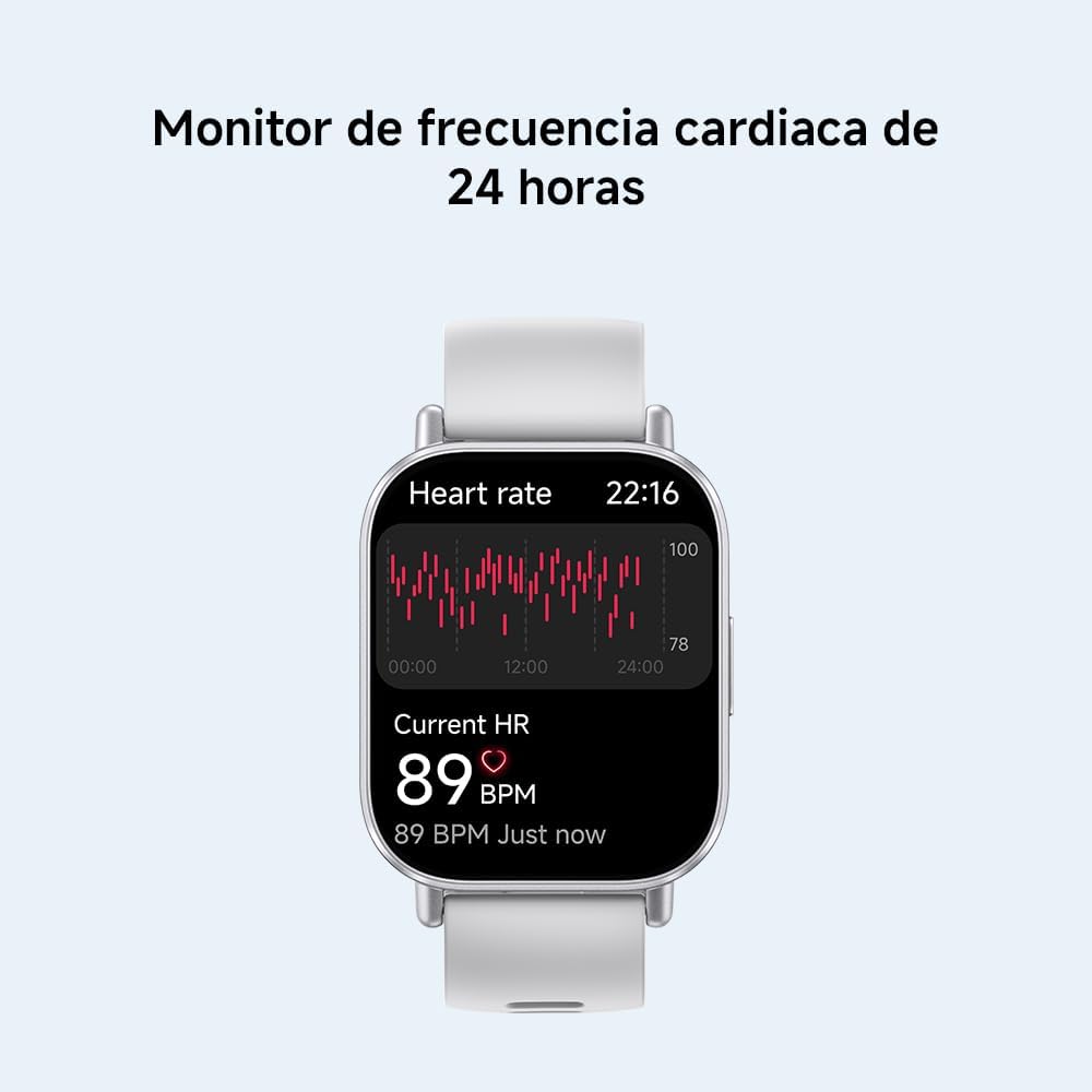 Reloj Inteligente Xiaomi Redmi 5 Active Plata Compatibilidad iOS y Android