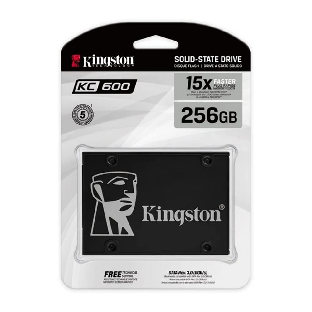 Disco de Estado Sólido Kingston KC600 512GB SATA 3 Negro con Encriptación XTS-AES 256-Bit