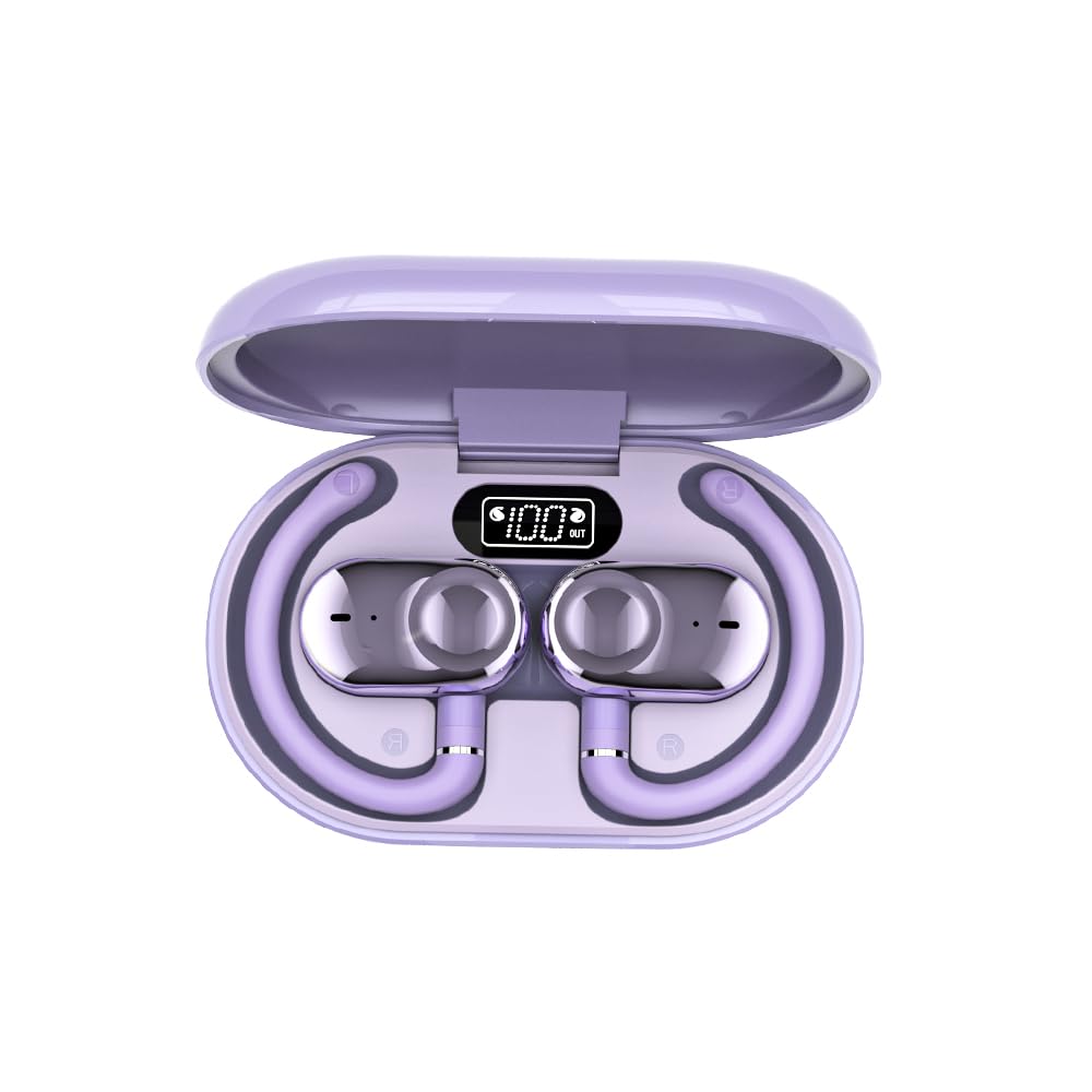 Auriculares Sobre la Oreja Bluetooth 5.4 Inalámbrico con Altavoces de 16 mm Ligero y Rotación Biaxial para Correr