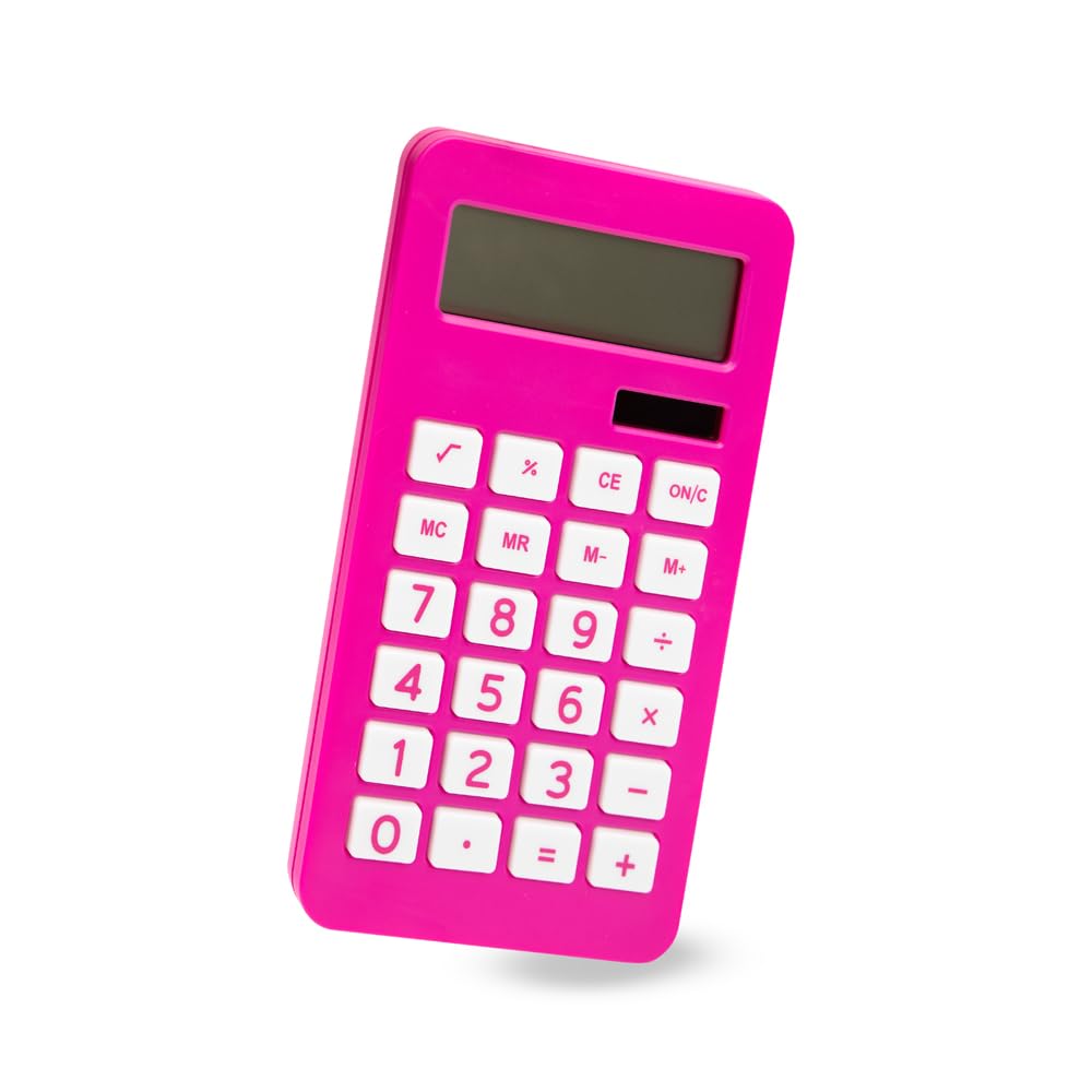 Calculadora JAM PAPER Rosa Fucsia con Pantalla LCD de 10 Dígitos