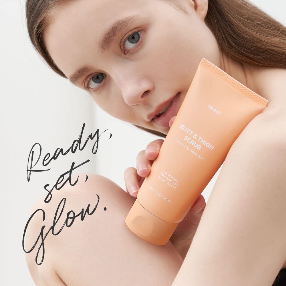 Lavado exfoliante de glúteos y muslos | Exfoliante para glúteos para acné, celulitis, cabello encarnado, bikini y bulto de maquinilla de afeitar | Exfoliante calmante y calmante para pieles sensibles y propensas al acné | Formulado con extracto de romero,