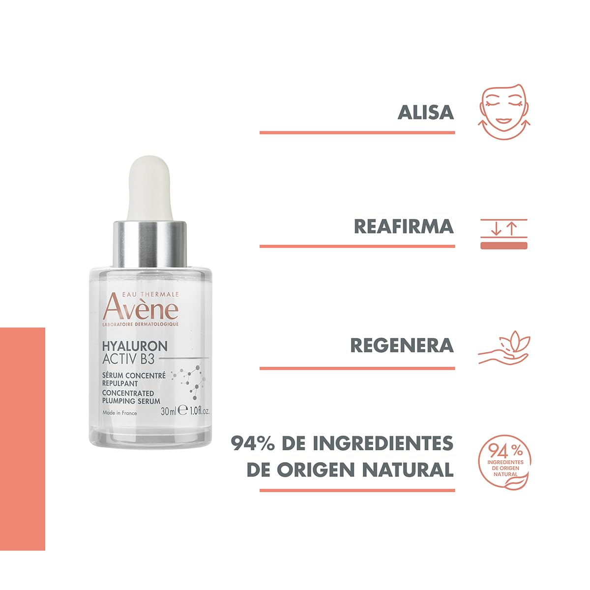 Avène Hyaluron Activ B3, Sérum Reafirmante con Niacinamida