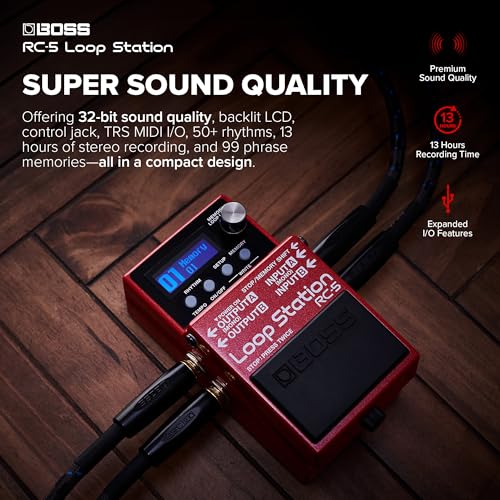 Boss RC-5 Loop Station - Pedal de grabación de frases compacto