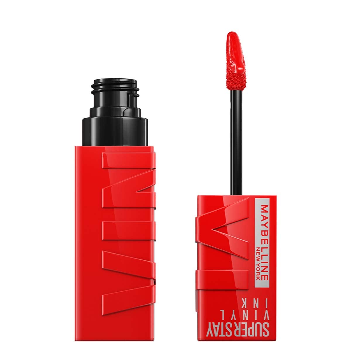 Labial líquido brillante Maybelline Super Stay Vinyl Ink Red Hot + Labial Liquido Matte, Super Stay Matte Ink Spiced Edition Exhilarator, Ny Exhilarator