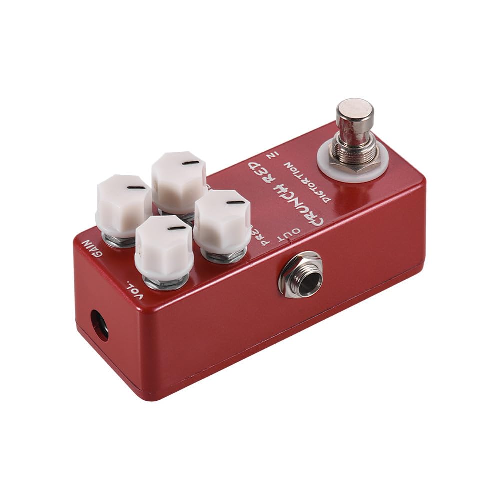 Pedal de Efectos de Guitarra SINRAOEE Rojo Crunch con Bypass Real