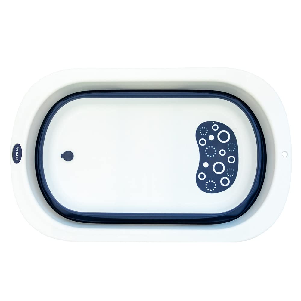 Bañera Plegable PAPU BABY Azul con Cojín para Bebés y Niños Pequeños