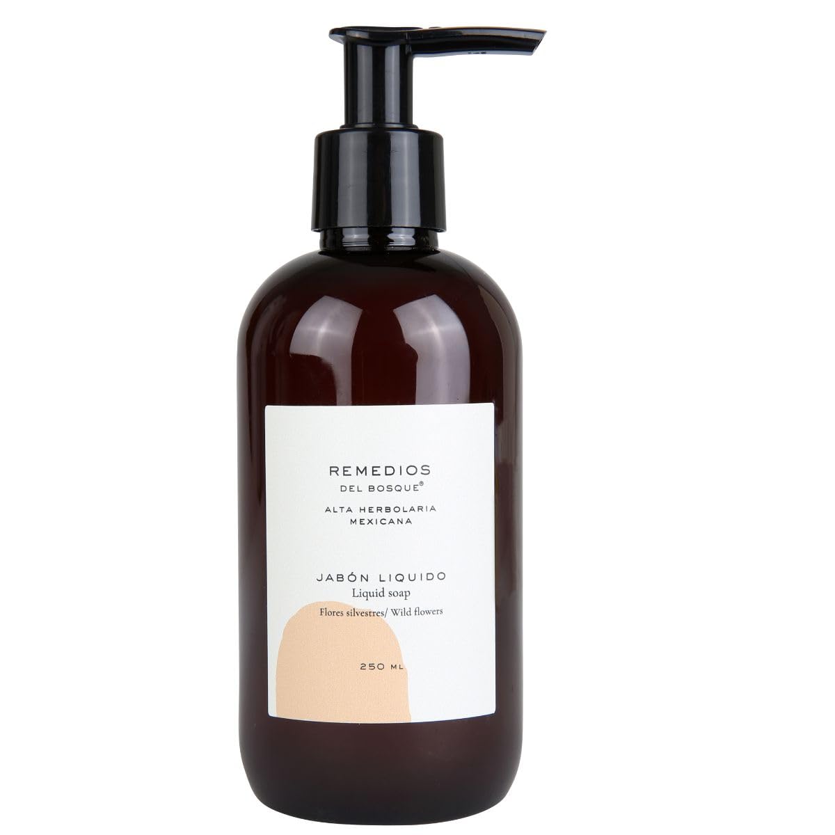 Remedios del Bosque Jabón Líquido Natural para Manos y Cuerpo con Flores Silvestres 250 ML, Libre de Sulfatos y Triclosán, con Derivados de Coco que Limpian Profundamente.