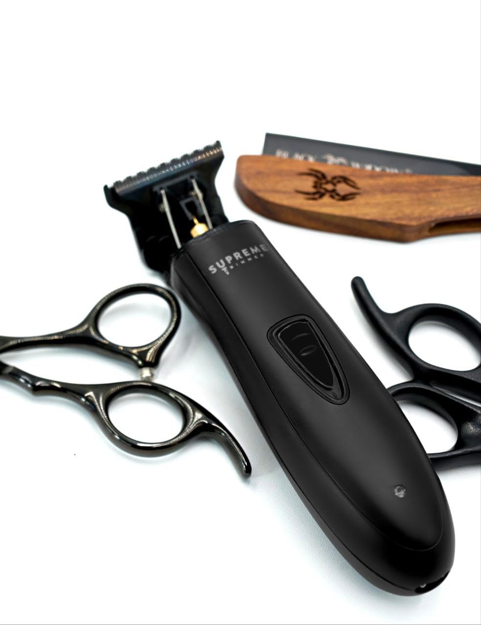 Supreme Trimmer- Recortadora T Shaper DLC para hombres (tiempo de funcionamiento de 120 minutos) Recortadora de barbero profesional de bajo ruido para personas sensibles