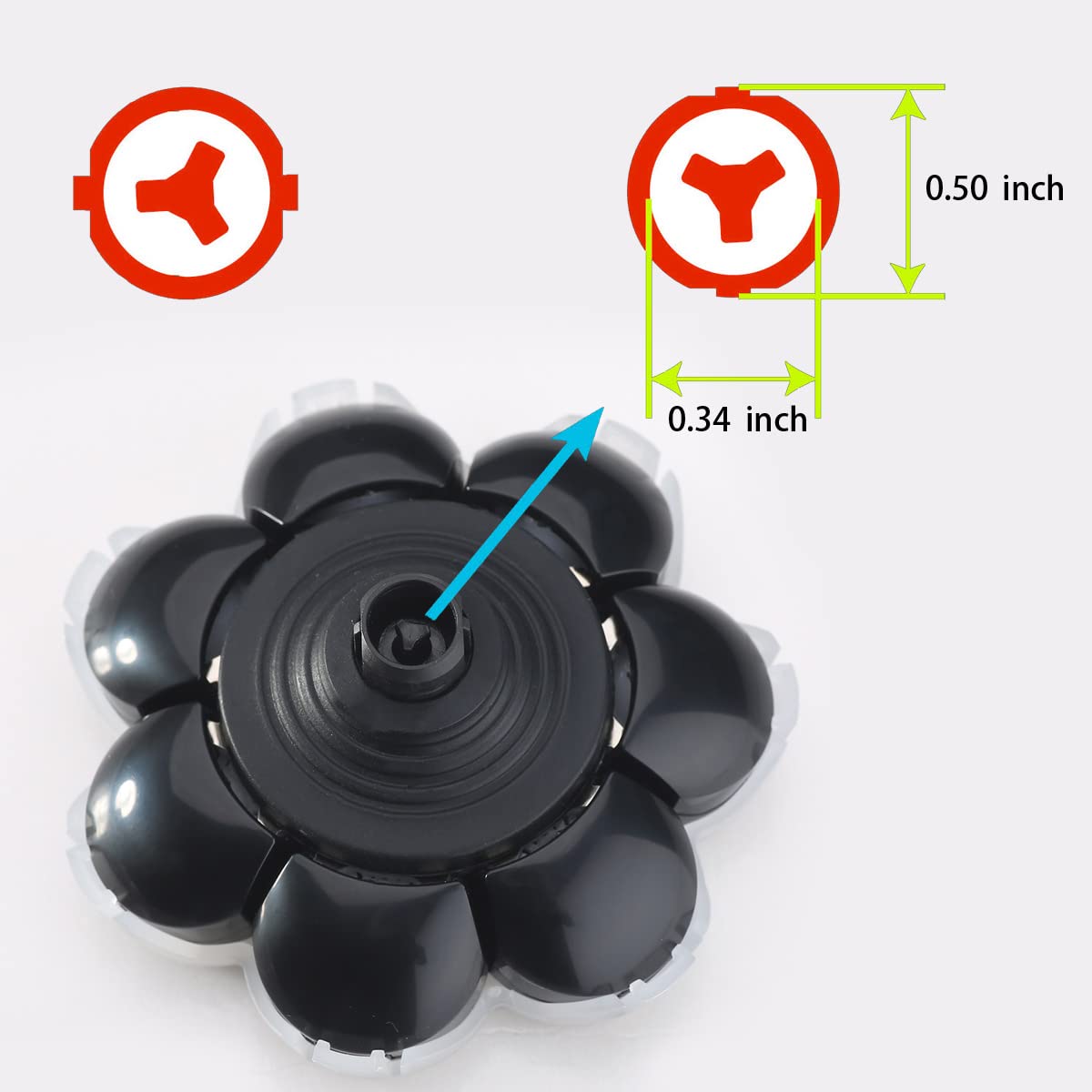 Cuchillas de repuesto para afeitadora de cabeza 8D de 8 cabezales para Freedom Grooming AidallsWellup Vifycim Kibiy Telfun ATEEN Rozia Cabezal de repuesto para afeitadora eléctrica