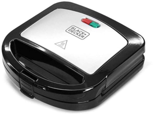 BLACK+DECKER Sandwichera Black + Decker SM24530 Antidherente 700 Watts Negro