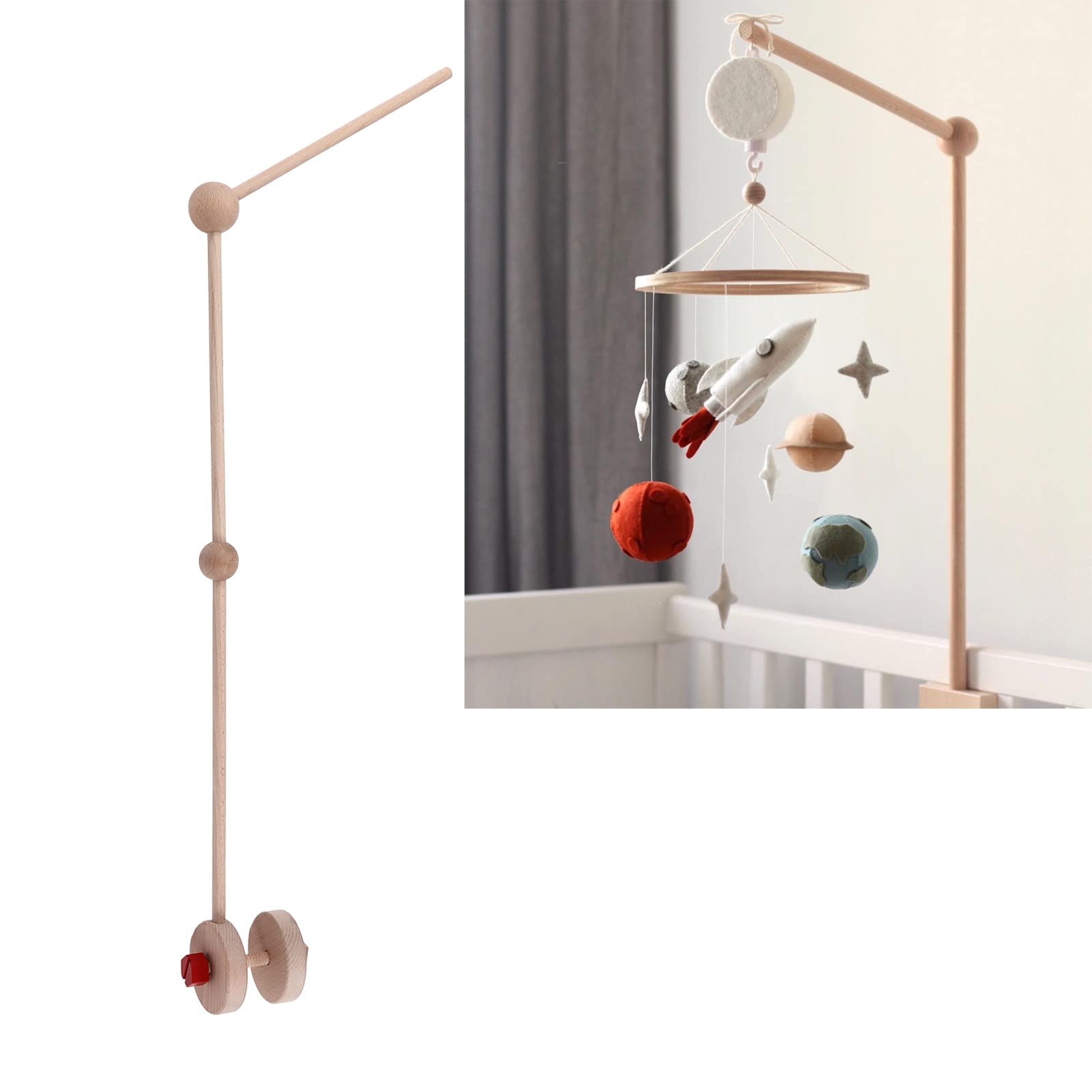 GLOGLOW Soporte para móvil de Cuna de Bebé, Brazo de para Móvil de Cuna Colgante, Soporte para móvil de Cuna de Bebé, Brazo para móvil Hecho a Mano para decoración de