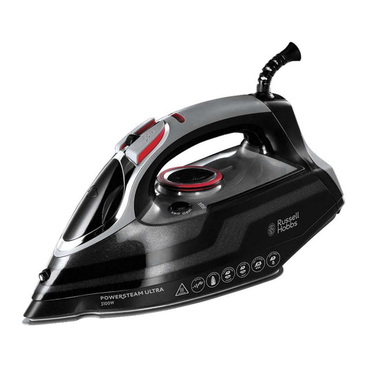 Plancha Russell Hobbs Negro Gris Suela De Cerámica 3100W Vapor-Seco 3100W