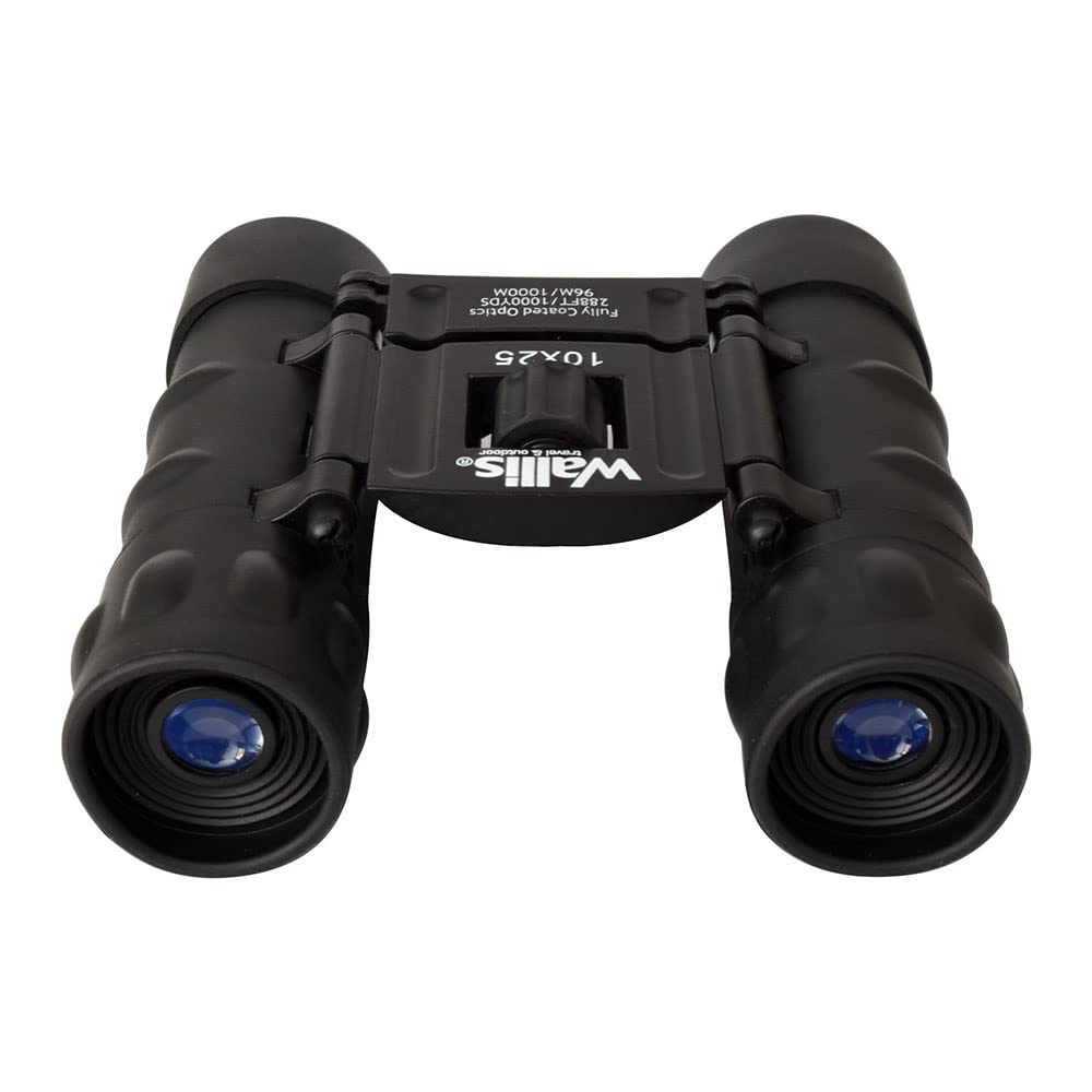 Binocular Compacto Wallis Negro Revestimiento Rubicon 10 x 25 mm
